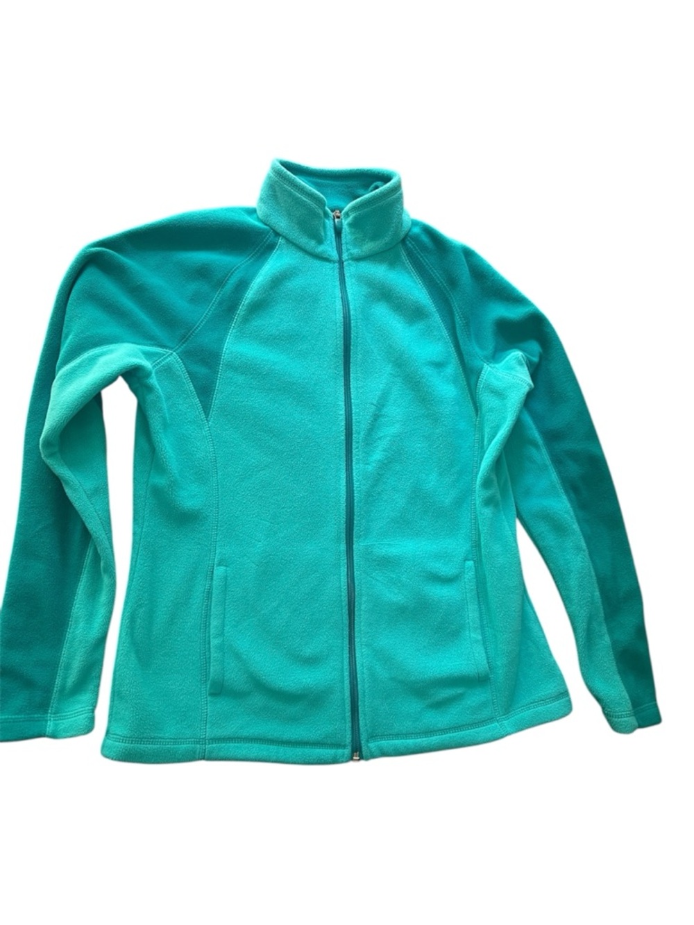Women’s Tek Gear Teal size Medium Full-Zip Fleece Jacket EUC